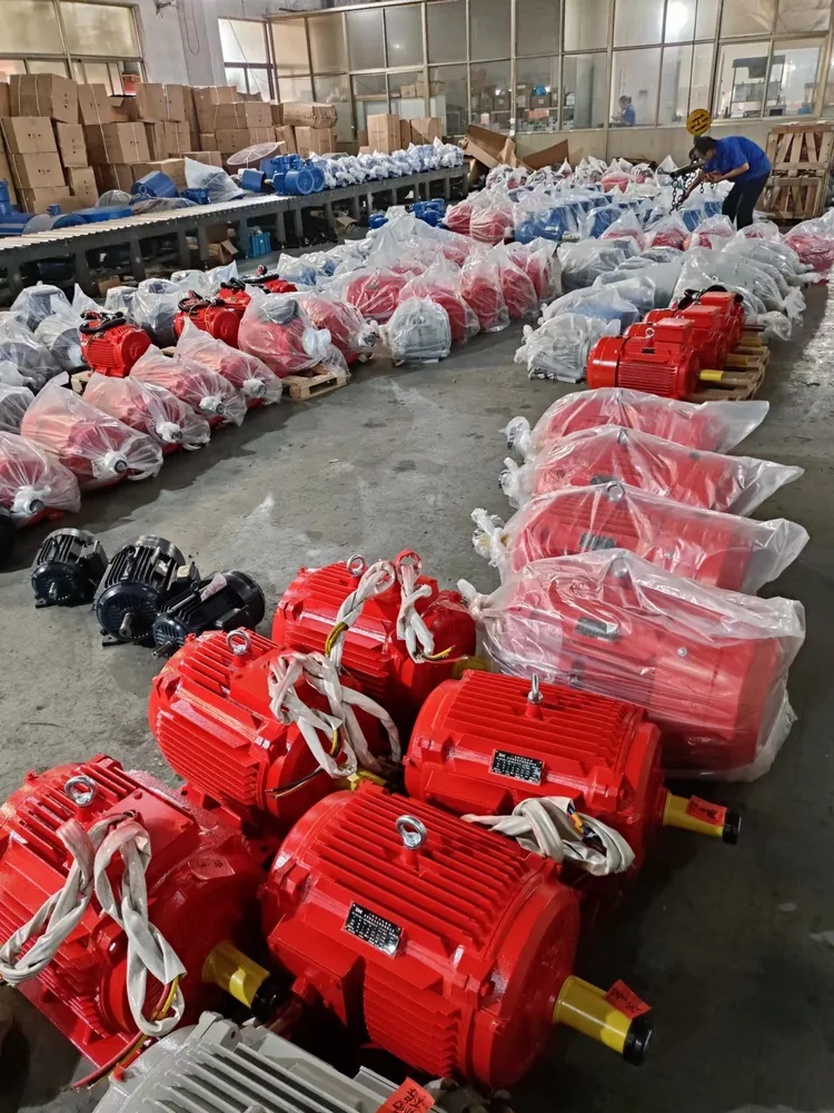 Motors ready for shipment at SINDFAN Tianjin